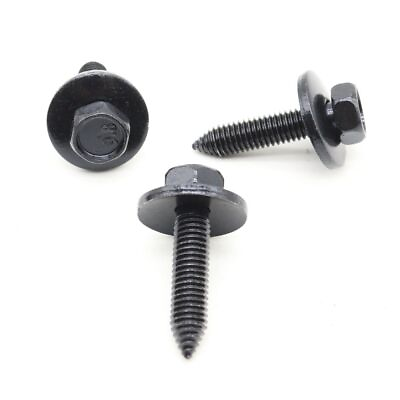 #ad 15Pcs 11503668 For GM Body Bolt Screw M8 1.25 X 35mm 13mm Head Loose Washer $9.80