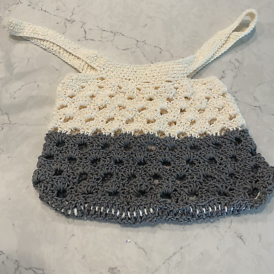 #ad Handmade Crochet Knit Colorful Bag Tote Purse Hippie Boho Beach Bag $28.14