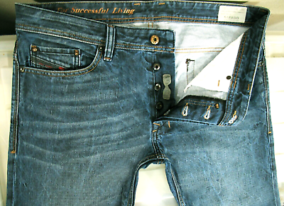 #ad *HOT AUTHENTIC Men#x27;s DIESEL @ SAFADO 823I Slim STRAIGHT DARK Denim Jeans 34 x 32 $69.95