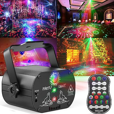 #ad 1024Pattern DJ Disco Party Stage Light Laser Projector LED RGB KTV Show Lighting $16.99