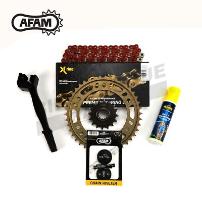 #ad AFAM 520 Red Chain and Sprocket Kit Alloy Rear fits Yamaha YZF1000 R1 1998 03 GBP 183.00