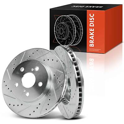 #ad 2Pcs Front Drilled Brake Rotors for Toyota Corolla 2020 2022 2023 Prius Hybrid $59.99