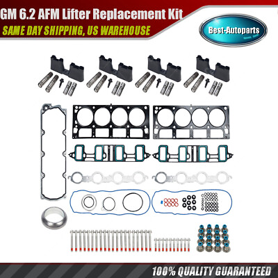 #ad Head Gasket Set Head Bolts Lifters Guides Fit GM 6.2 AFM Lifter Replacement Kit $249.96