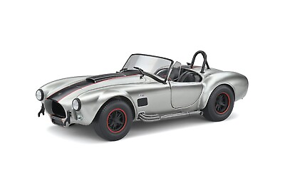#ad SOLIDO 1 18 AC COBRA SHELBY COBRA 427 S C MKII SPIDER 1965 SILVER Opening Doors AU $159.99