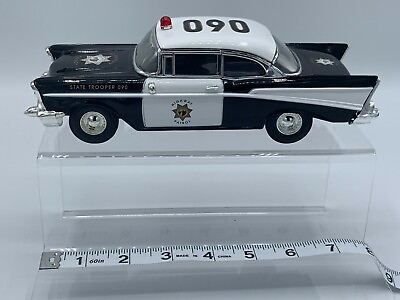 #ad ERTL 1957 Chevy Bel Air Highway Patrol Police Coin Bank 210 Series w out Box $35.00