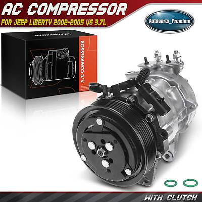 #ad AC Compressor with Clutch for Jeep Liberty 2002 2003 2004 2005 3.7L 55037466AC $109.99