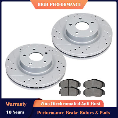 #ad Front Slotted Rotors Disc and Brake Pads for 2013 2016 2017 Nissan Altima Brakes $68.19