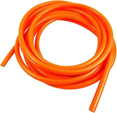 #ad 10ft Universal 6mm 1 4quot; Vacuum Hose Silicone Line Air Tube 3mm Thickness Orange $10.99