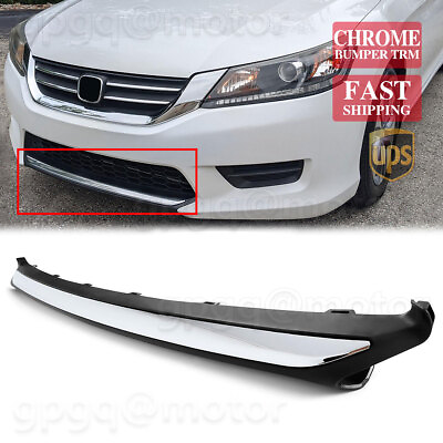 #ad For Honda Accord 2013 2014 2015 HO1095119 Chrome Black Front Bumper Lower Trim $21.99