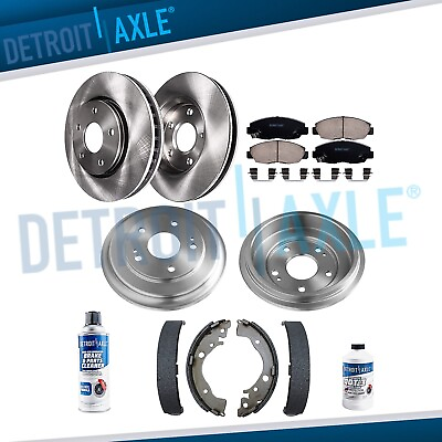 #ad Front Rotors and Brake Pads Rear Drum amp; Shoes for 2006 2011 Honda Civic 1.8L $137.67