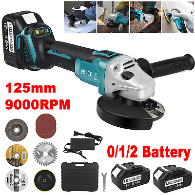 #ad Brushless Cordless 4 1 2quot; 5quot; Angle Grinder with 5.5Ah Battery for Makita 18V $45.99