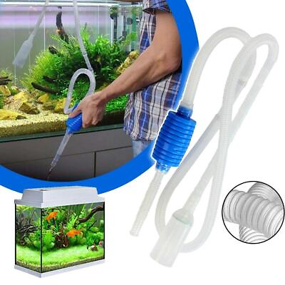 #ad Semi automatic Filter Water Pump Change Aquarium Fish Tank Vacuum Cleaner $9.99