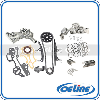 #ad Fit 85 95 Toyota Pickup 2.4L Timing Chain Kit Cover Piston Ring Engine Bearing $135.99
