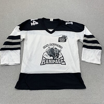 #ad San Antonio Rampage Hockey Large Black Jersey Herd Member Promo Giveaway $34.88