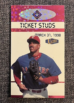 #ad Juan Gonzalez 1998 Fleer Ultra Ticket Studs 1:144 Packs Texas Rangers $10.00
