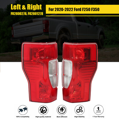#ad PassengerDriver Side Incandescent Tail Light Lamps For 2020 2022 Ford F250 F350 $192.76