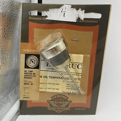 #ad Harley Davidson Genuine NOS Oil Temperature Dipstick with Lighted LCD 62972 02 $124.99