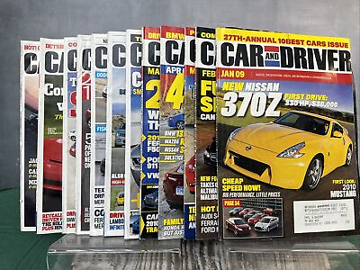 #ad LOT OF 12 CAR AND DRIVER MAGAZINE#x27;S FULL COMPLETE 2009 YEAR JANUARY TO DECEMBER $40.00