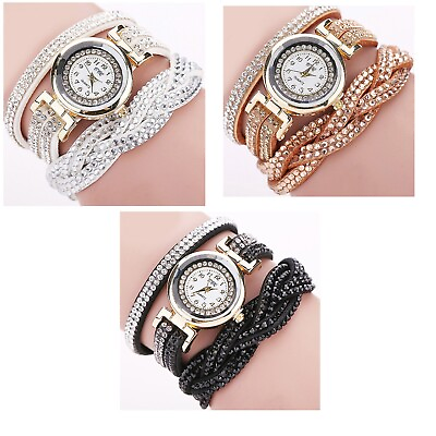 #ad Wrap Around Bling Watch GOLD SILVER BLACK $9.95