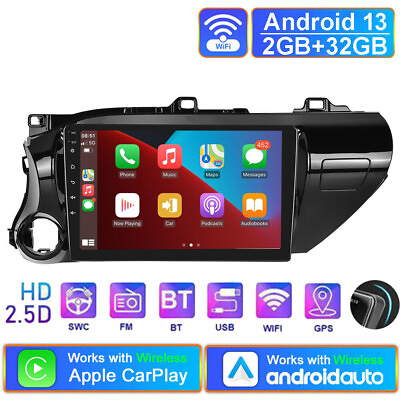 #ad For TOYOTA Hilux 2016 2018 10quot; Android 13 Car Stereo Radio CarPlay GPS Navi WIFI $156.00