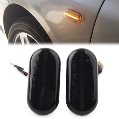 #ad Dynamic Side Marker Indicator Light For Renault CLIO Twingo Dacia Duster Black $13.87