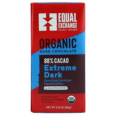#ad Equal Exchange Organic Chocolate Bar Extreme Dark 2.8 Oz $3.56