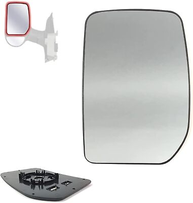 #ad Heated Passenger Side Left Wing Mirror Upper Glass Near Fits Ford... GBP 17.79