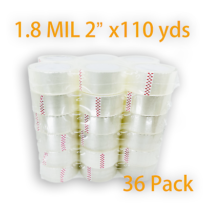 #ad 36 Rolls Clear Packing Packaging Sealing Tape 2quot; x 110 Yards $27.99