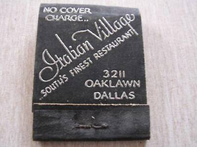 #ad 1930#x27;s Italian Village amp; DeGeorges Inc Dallas Texas TX w 16 Matches Matchbook $19.99