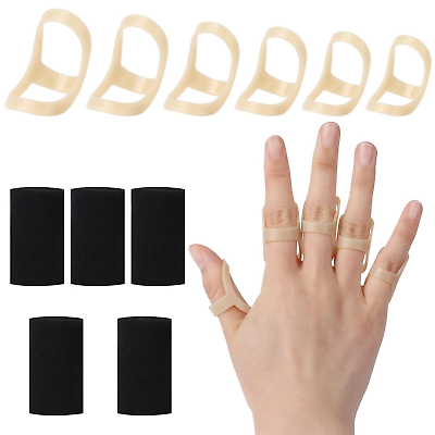 #ad 11Pcs Finger Splint 6 Graduated Oval Finger Splint5 Finger Sleeves Support $8.70
