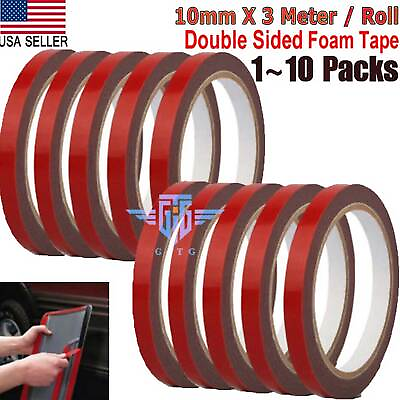 #ad 1 10X Auto Tape Acrylic Foam Double Sided Mounting Adhesive 3m x 10mm Truck Car $13.99