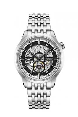 #ad Rotary Gents Greenwich Skeleton Automatic Watch GB02945 87 $321.93