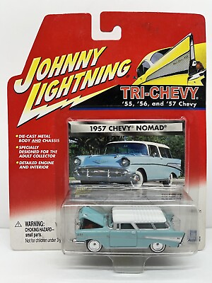 #ad 57 Chevy Nomad Johnny Lightning Tri Chevy Series 1 64 Scale DieCast Gray New $9.99