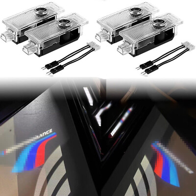 #ad 2 4Pc LED for B M W Car Door Light Projector Lamp Welcome Courtesy Shadow Lights $17.99