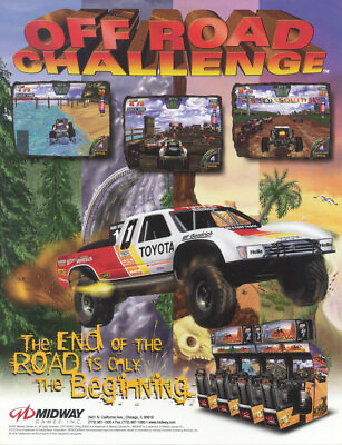 #ad Off Road Challenge Arcade FLYER Original NOS 1997 Game Art Toyota Trucks $11.60