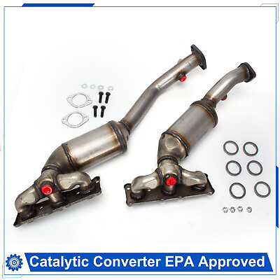 #ad #ad 2× Front Catalytic Converter w Gaskets For 07 10 BMW X5 Bank 1 amp; Bank 2 $126.78