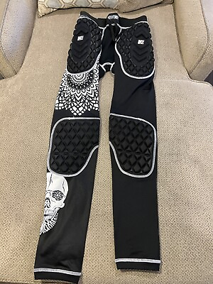 #ad Mens Tiger Power Pads Padded Spandex Tights Compression Pants Small $26.00