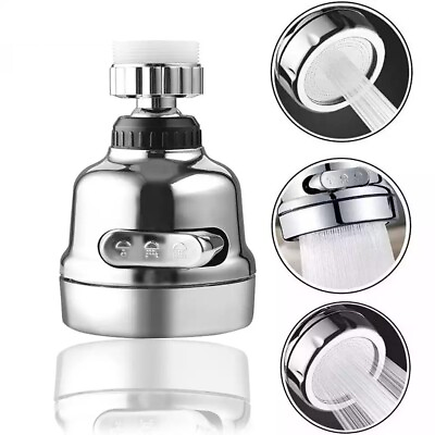 #ad 360 Degree Rotating Faucet Movable Kitchen Tap Head Water Saving Nozzle Sprayer $5.75