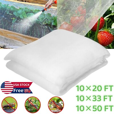 #ad 20 50ft Mosquito Garden Bug Insect Netting Barrier Bird Net Plant Protect Mesh $11.99