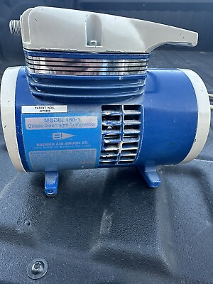 #ad Badger Air Brush Compressor Model 180 1 Oil less Diaphragm Compressor. 10 lb. $59.98