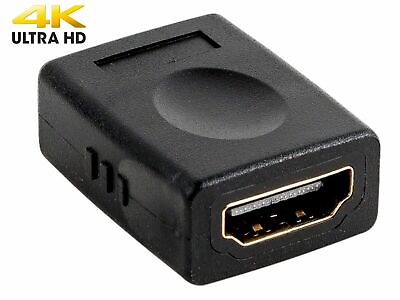 #ad SatelliteSale Digital HDMI Female to Female HDMI Coupler PVC Black Adapter $5.79