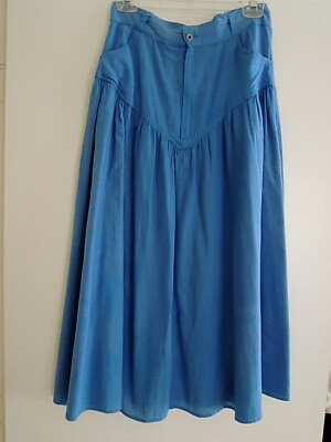 #ad Ladies Skirt Size 11 12 Dropped Waist Lightweight Midi Skirt by DABNEY Paris NY $10.99