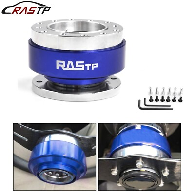#ad Blue Universal Car Steering Wheel Quick Release Hub Adapter Snap Off Boss Kit $26.88