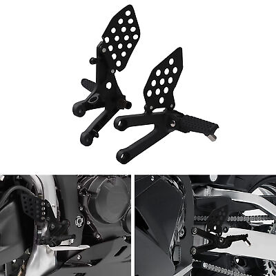 #ad Front Driver Footpegs Pegs Bracket Fit For Honda CBR600RR CBR 600 RR 2007 2023 $29.99
