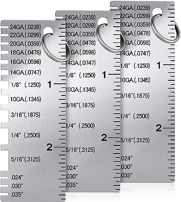 #ad Gauge Metal Sheet Thickness Gauge Metal Gauge Tool Stainless Steel Thickness Gau $11.78