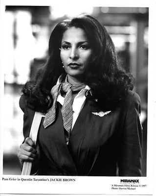 #ad Jackie Brown original 1997 8x10 photo Pam Grier portrait in flight uniform $24.99
