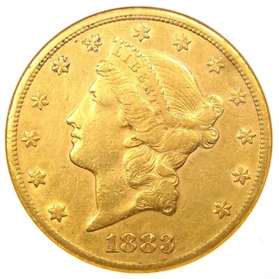#ad 1883 CC Liberty Gold Double Eagle $20 Coin. Certified ANACS AU Detail Net XF40 $5025.50