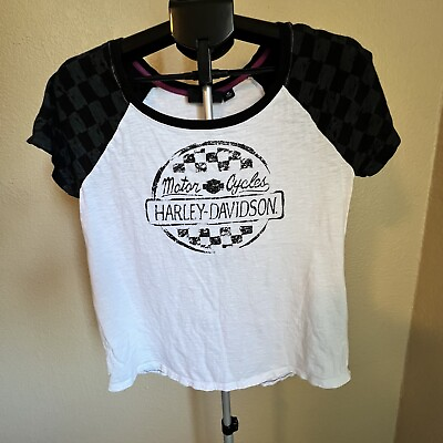 #ad Harley Davidson Genuine Motorclothes T Shirt Women#x27;s Medium Top Graphic Tee 039 $9.00