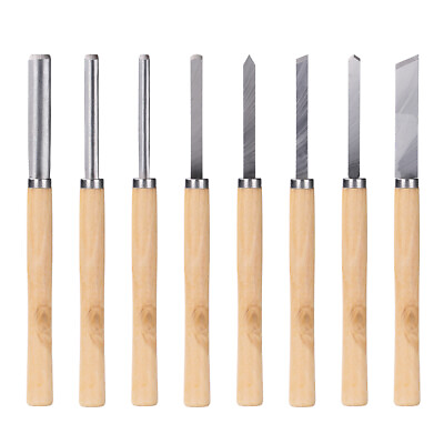 #ad 8pcs Steel Wood Carving Hand Chisel Set Woodworking Lathe Gouges Tools $25.93