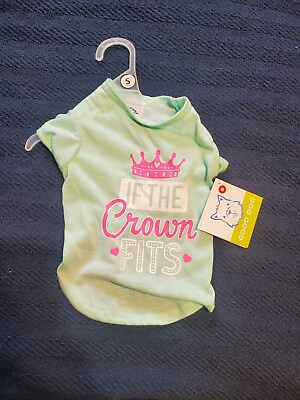 #ad SIMPLY WAG If the Crown Fits shirt Puppy Dog SMALL $13.00
